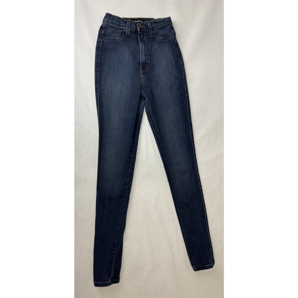 Fashion Nova Classic High Waist Skinny Jeans Grunge Blue Women Size 3 - Picture 1 of 10